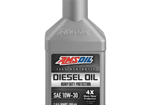 Diesel oil bottle, AMSOIL 10W-30 label.