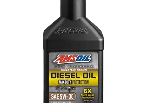 Diesel oil bottle with orange cap.