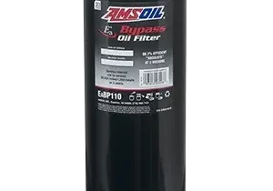 AMSOIL bypass oil filter, black cylindrical design.