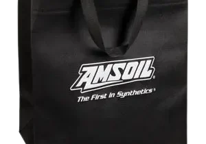 Black AMSOIL branded reusable shopping bag.