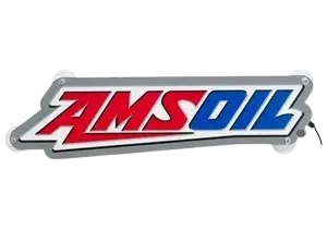 AMSOIL logo with red and blue text.