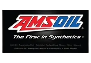 AMSOIL logo with slogan and product list.