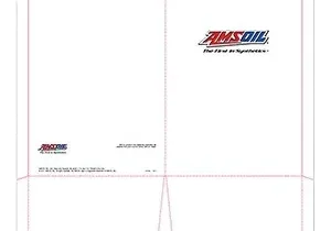 AMSOIL branded folder with red text.