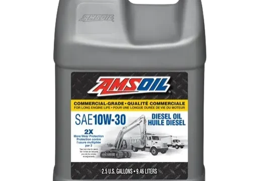 AMSOIL diesel oil container, commercial-grade, SAE 10W-30.