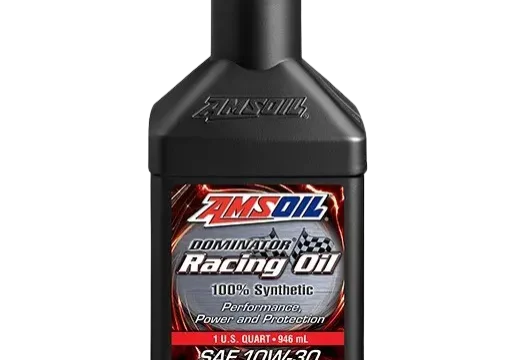 AMSOIL Dominator Racing Oil bottle, 10W-30.