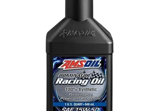 AMSOIL synthetic racing oil bottle.