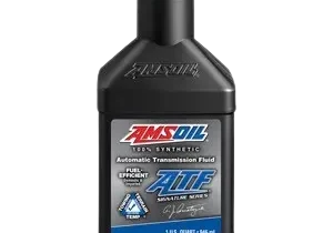 AMSOIL synthetic automatic transmission fluid bottle.