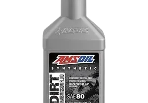 Synthetic transmission fluid bottle, labeled SAE 80.
