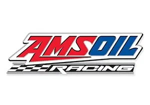 AMSOIL Racing logo with checkered flag design.