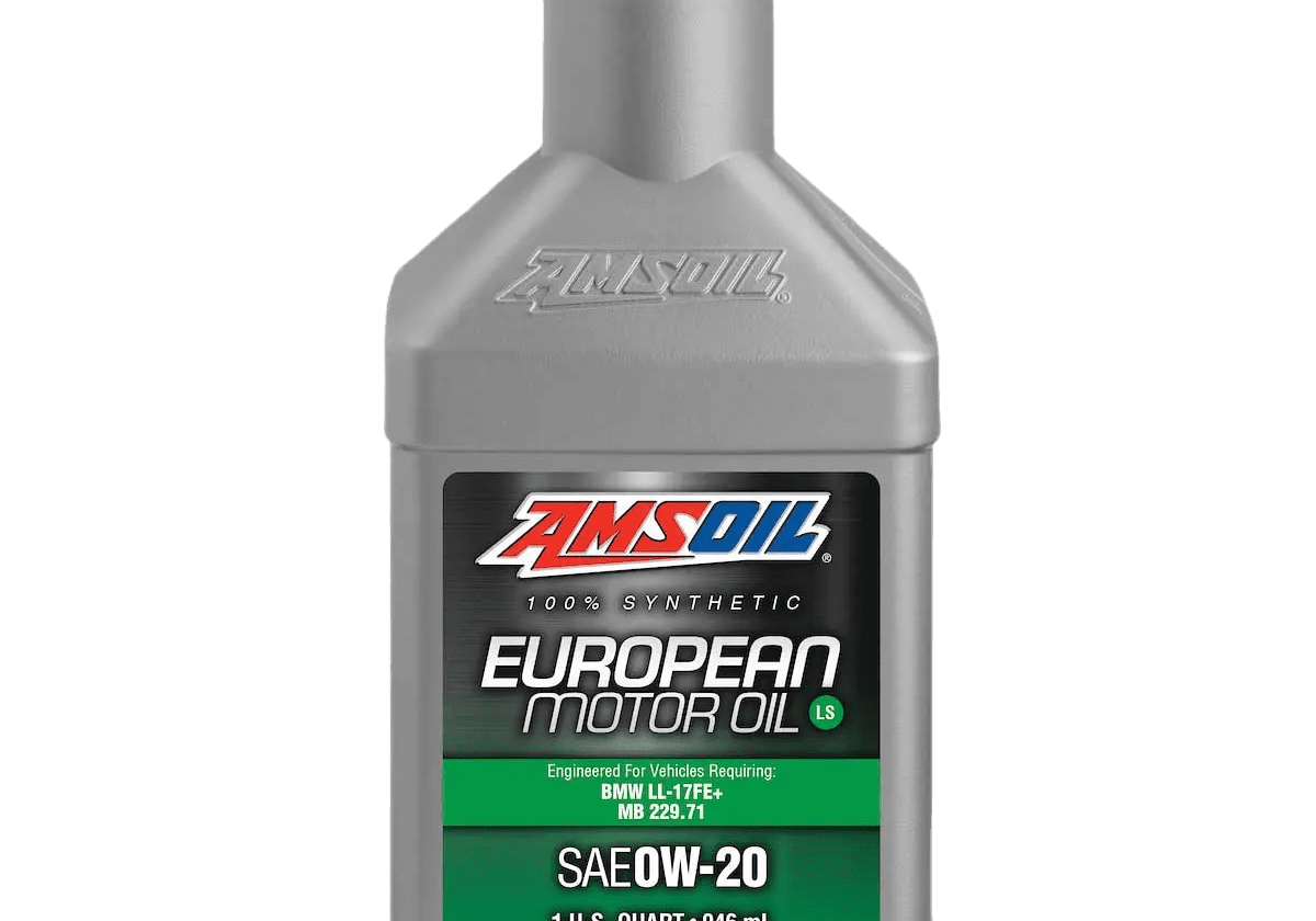 Amsoil European motor oil bottle, SAE 0W-20.