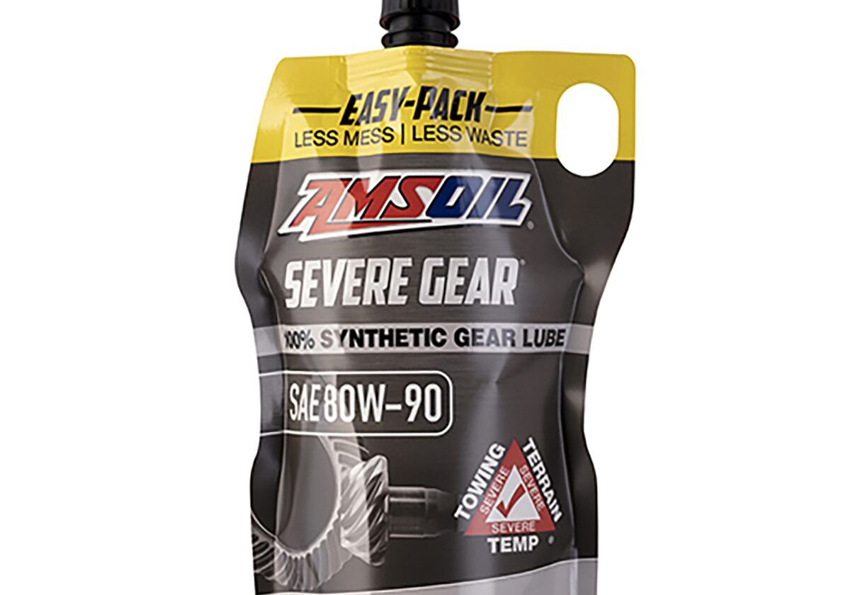 Synthetic gear lube pouch, 1 quart size.