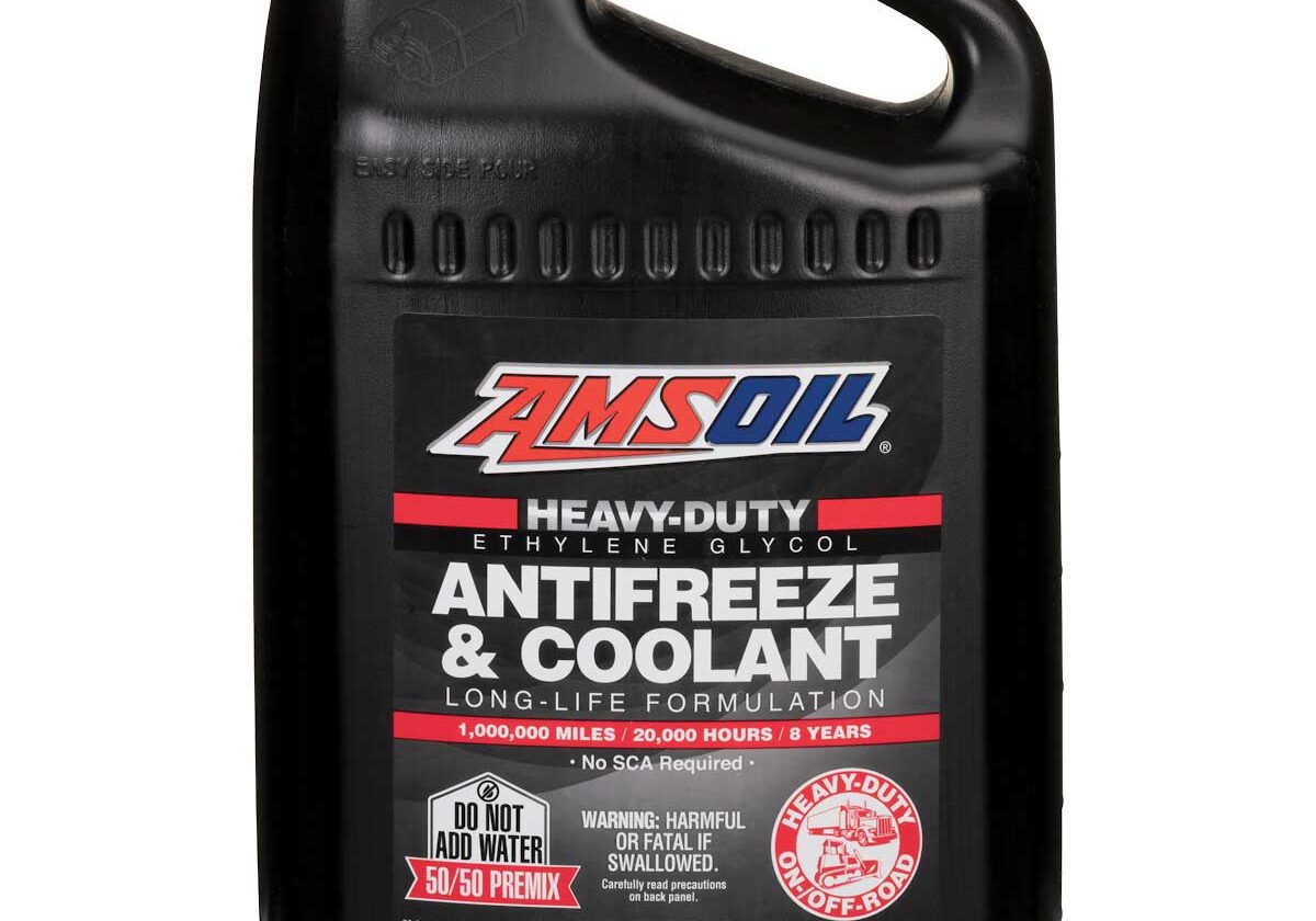 Amsoil antifreeze and coolant container.