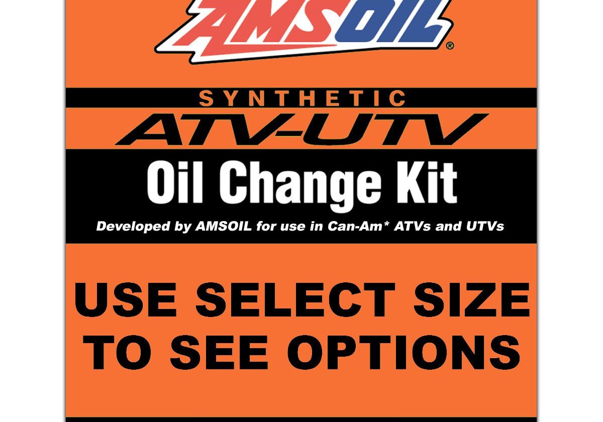 AMSOIL ATV-UTV Oil Change Kit label.