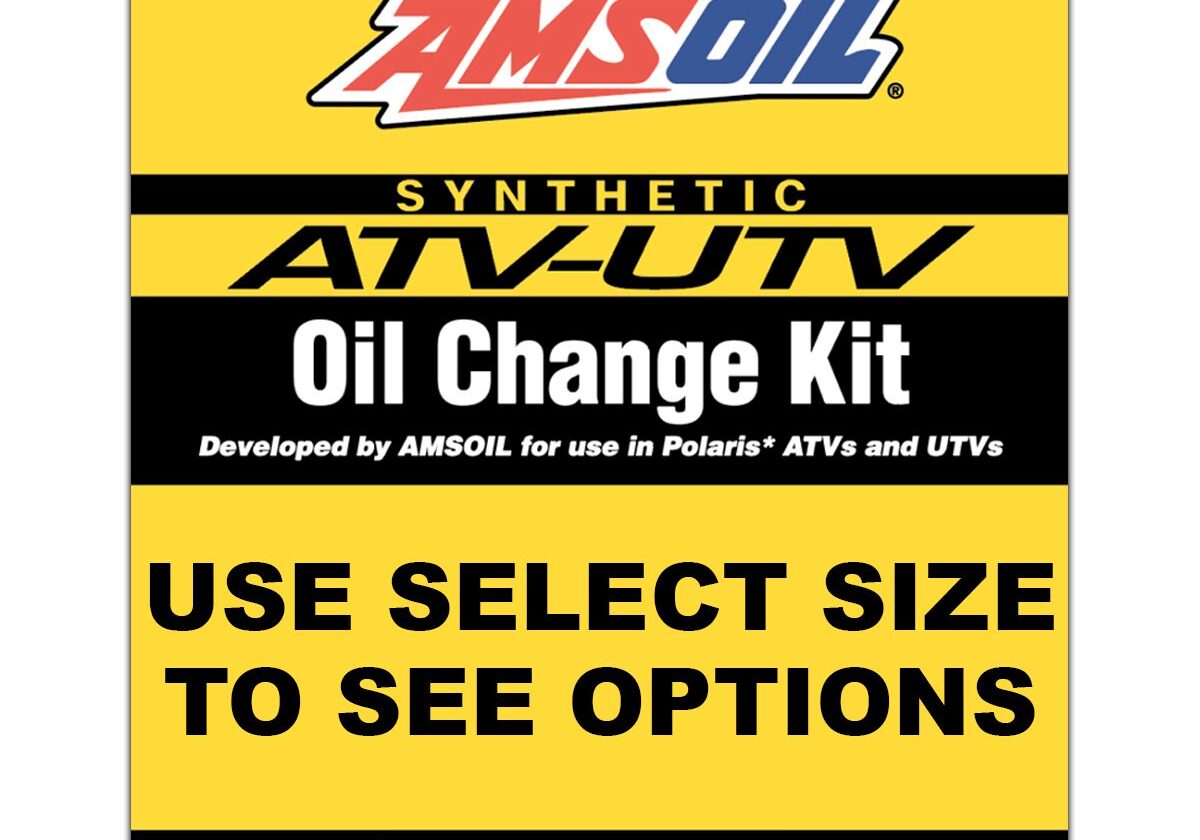 AMSOIL ATV-UTV Oil Change Kit label.