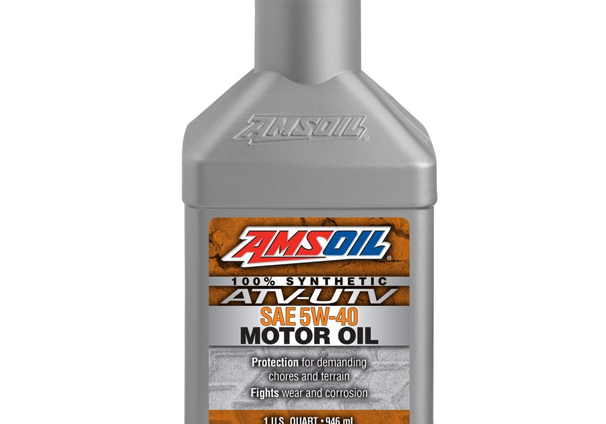 Synthetic motor oil bottle, AMSOIL, 5W-40.