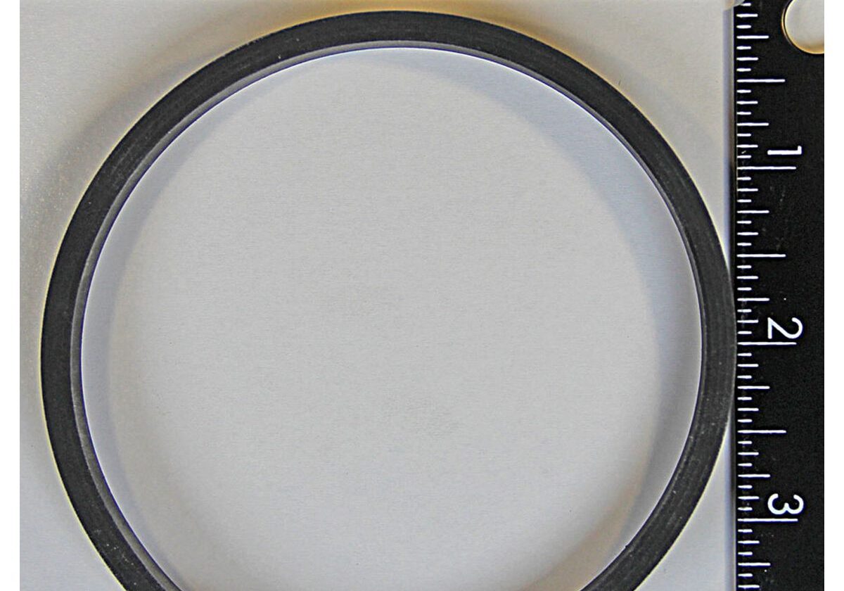 Black rubber ring with measuring ruler.