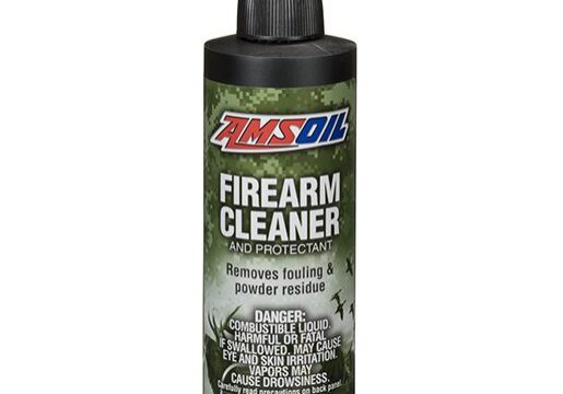 Firearm cleaner bottle, Amsoil brand.