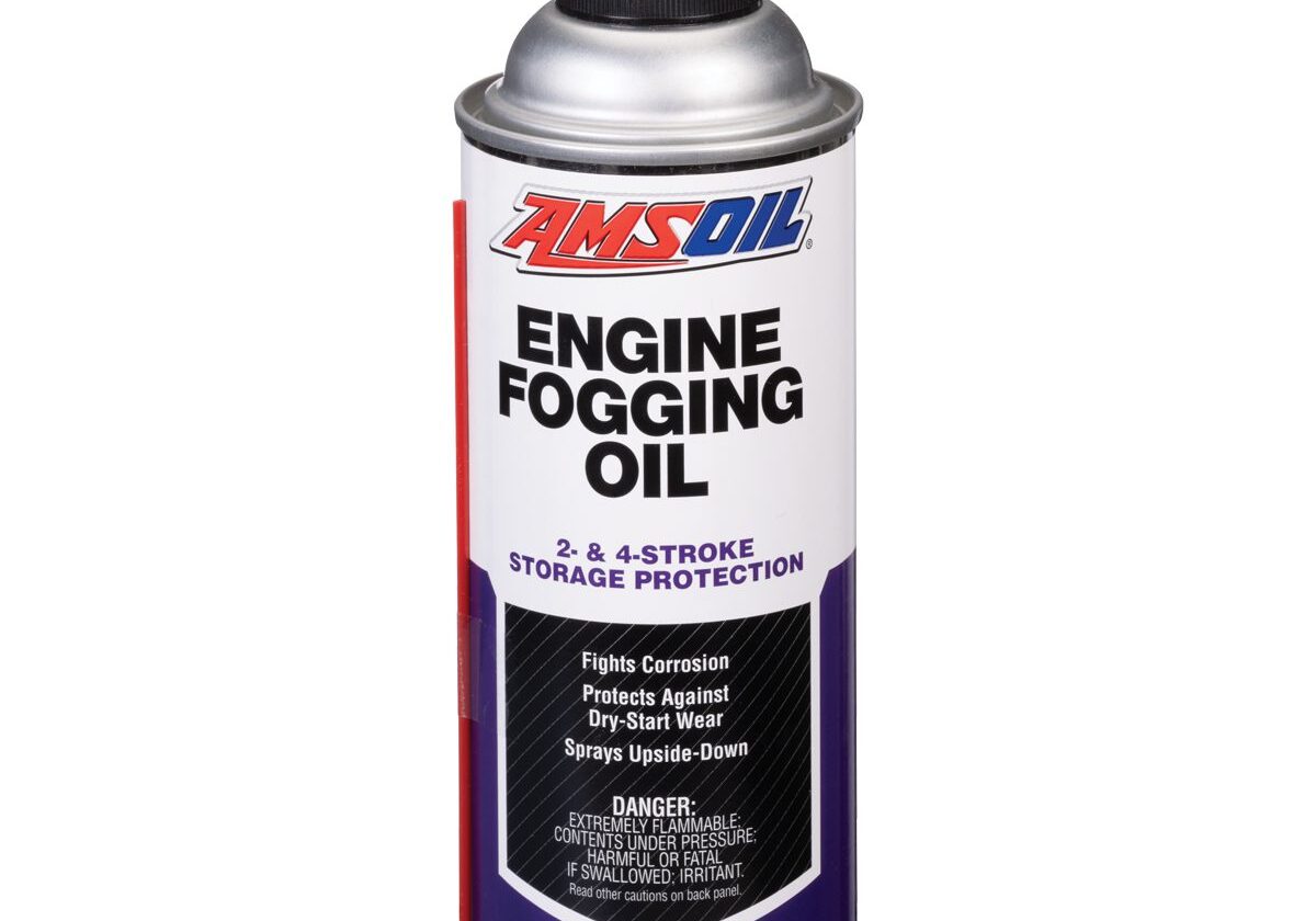 AMSOIL engine fogging oil spray can.