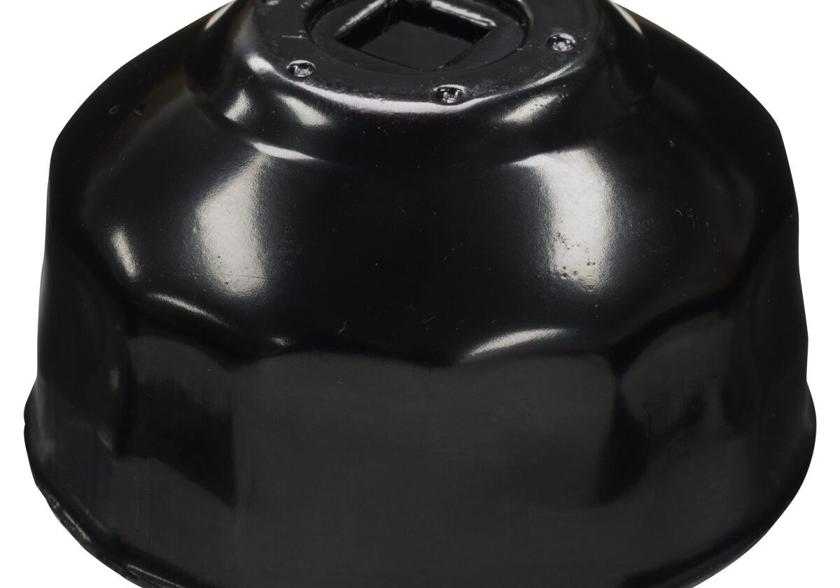Black oil filter wrench cup tool.