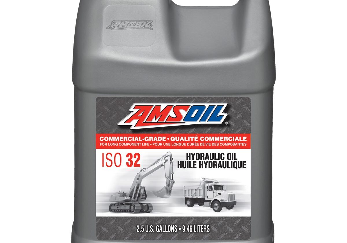 Container of AMSOIL hydraulic oil ISO 32.