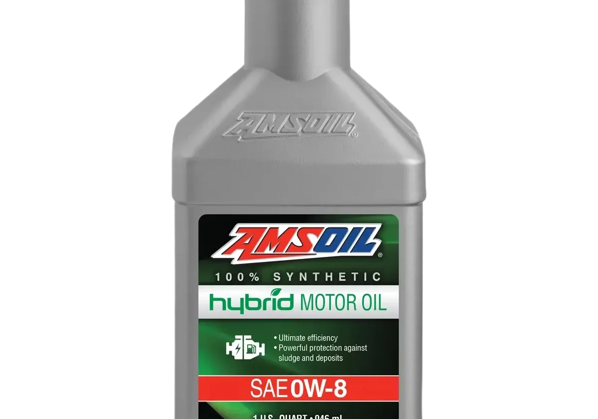 Synthetic hybrid motor oil bottle.