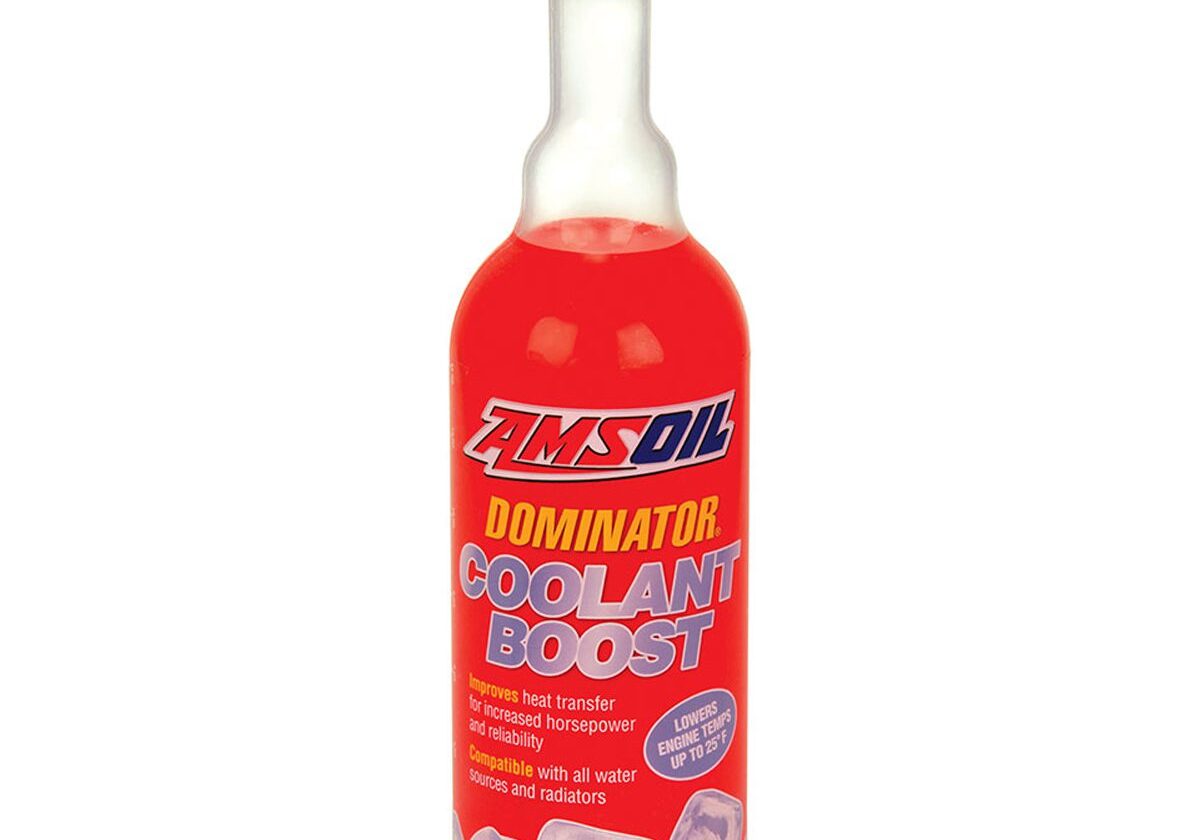 AMSOIL Dominator Coolant Boost bottle.
