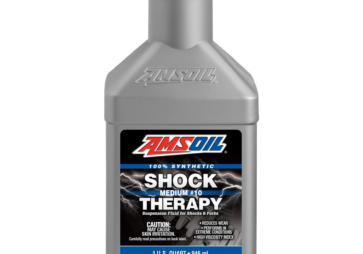 Amsoil shock therapy suspension fluid bottle.