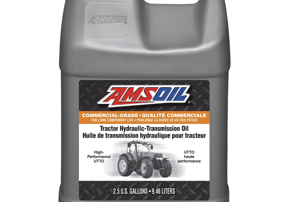 Amsoil tractor hydraulic-transmission oil container.
