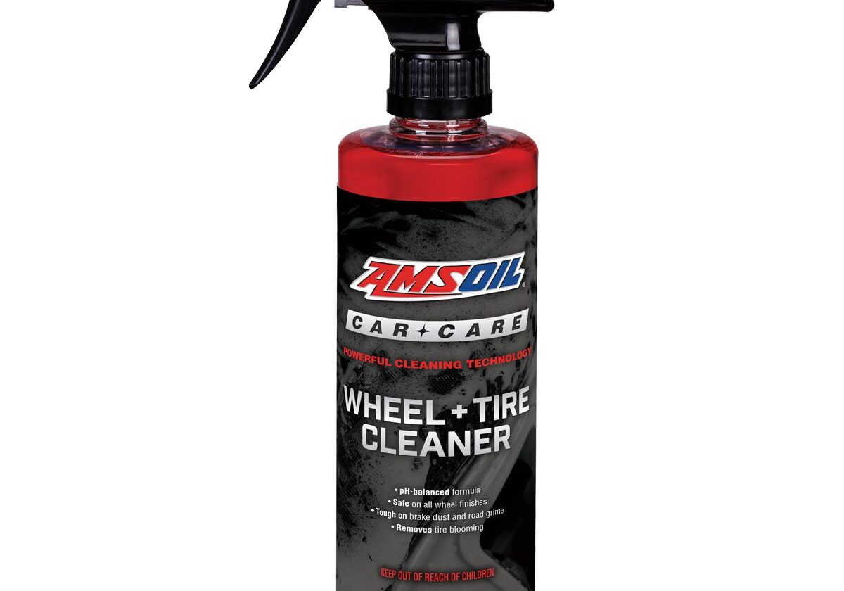AMSOIL wheel and tire cleaner spray bottle.